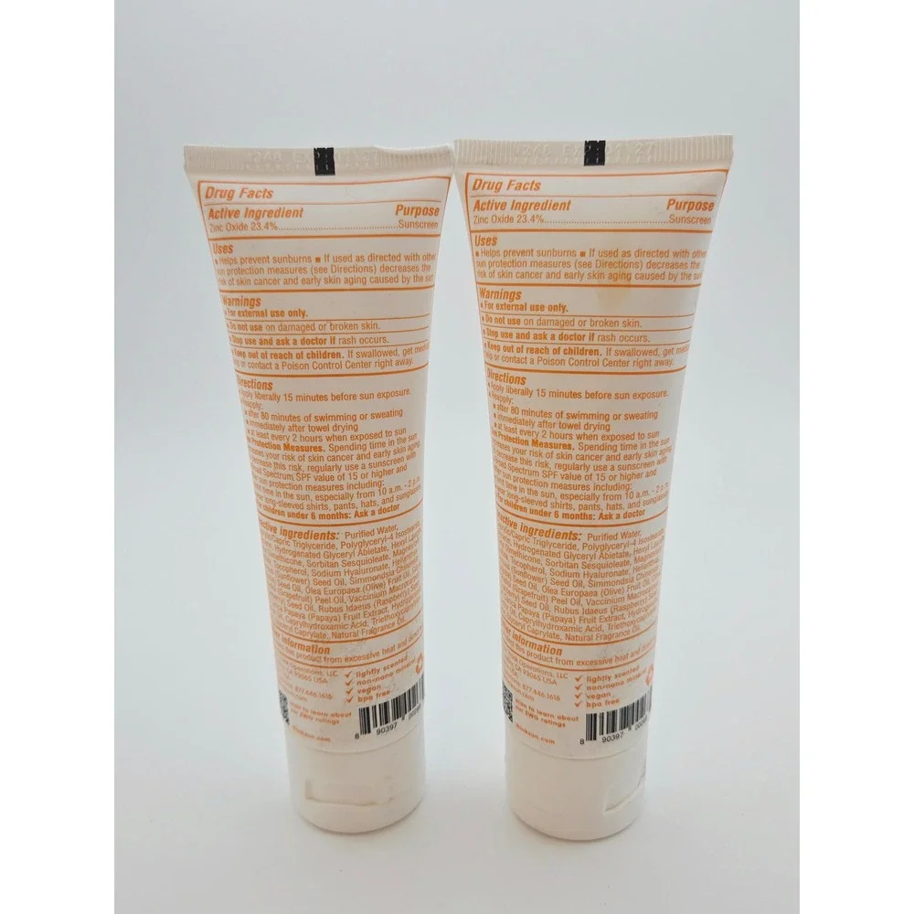 Thinkbaby SPF 50 Sunscreen 3oz Lot of 2 Zinc Oxide Water Resistant Reef Friendly